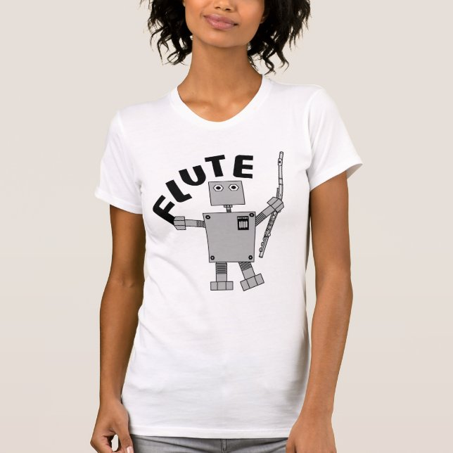 Camiseta Texto Flute Robot (Frente)
