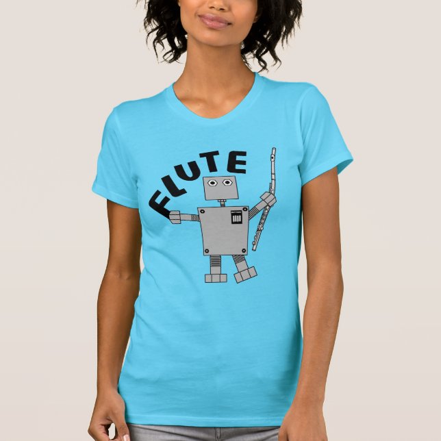 Camiseta Texto Flute Robot (Frente)