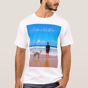 Camiseta Texto Fotográfico Personalizado T-Shirt Suas Fotog