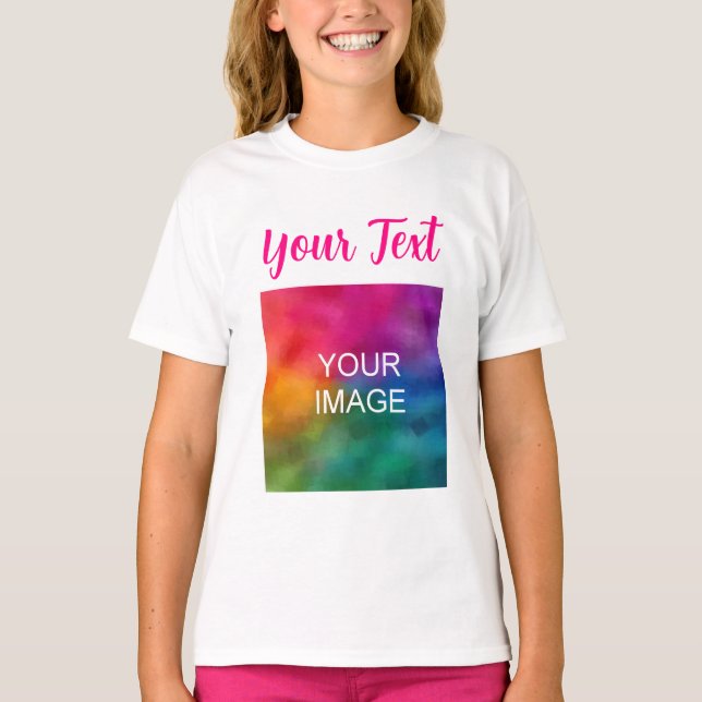 Camiseta Texto Fotográfico Personalizado Típica Crianças Ra (Frente)