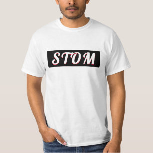 Camiseta texto frísio stom traduzido para Estúpido