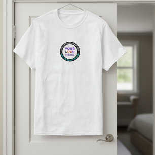 Camiseta Texto frontal personalizado com logotipo simples d