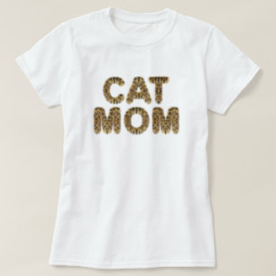 Camiseta Texto furado de gato-camisa-mãe