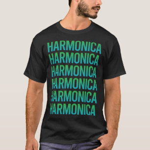 Camiseta Texto Gradiente Harmônica Órgão Boca