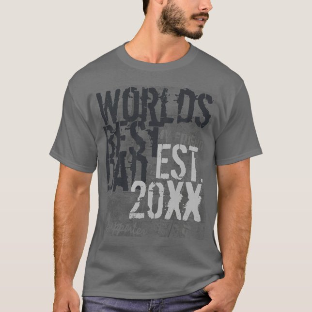 Camiseta Texto Graffitti Grunge do Melhor Pai do Mundo (Frente)