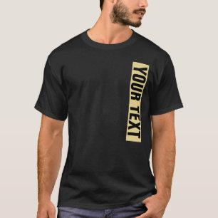Camiseta Texto Grande e Grande do Tipo de Letra Nome Preto 