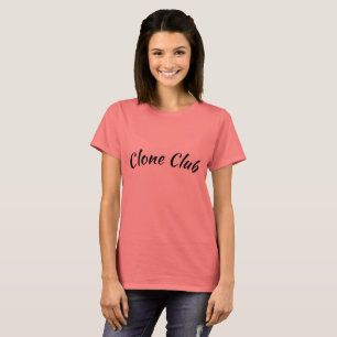 Camiseta Texto itálico do clube preto órfão do clone