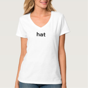 Camiseta Texto Literal Contra Chapéu