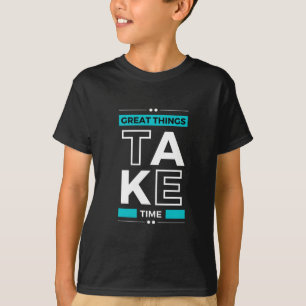 Camiseta Texto Moderno e Positivo de Cotação Motivacional