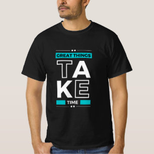 Camiseta Texto Moderno e Positivo de Cotação Motivacional