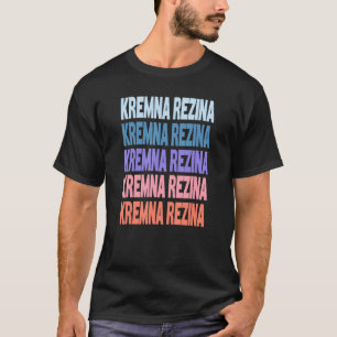 Camiseta Texto Moderno Repetido Kremna Rezina Eslovênia