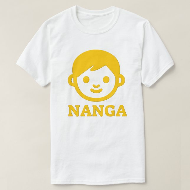 Camiseta Texto na Tasmania: nanga e rosto amarelo (Frente do Design)
