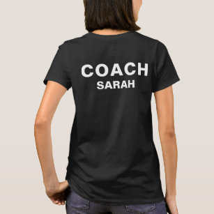 Camiseta Texto Negrito Preto do Treinador Personalizado