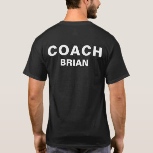 Camiseta Texto Negrito Preto do Treinador Personalizado