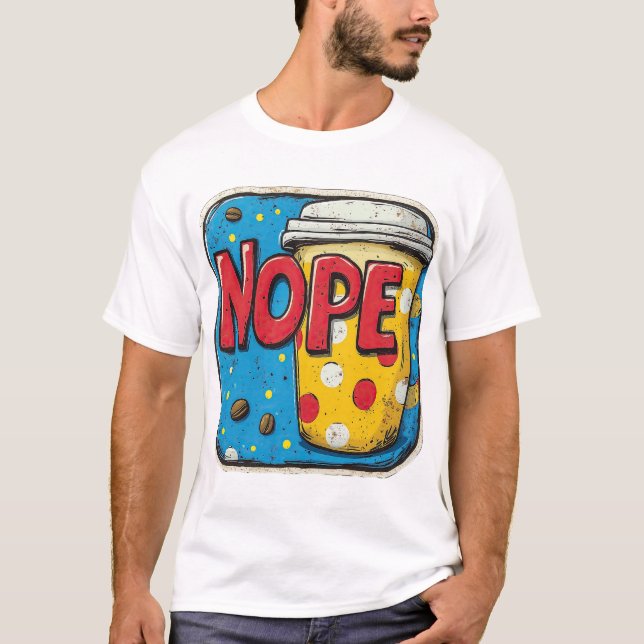 Camiseta texto "NOPE" (Frente)