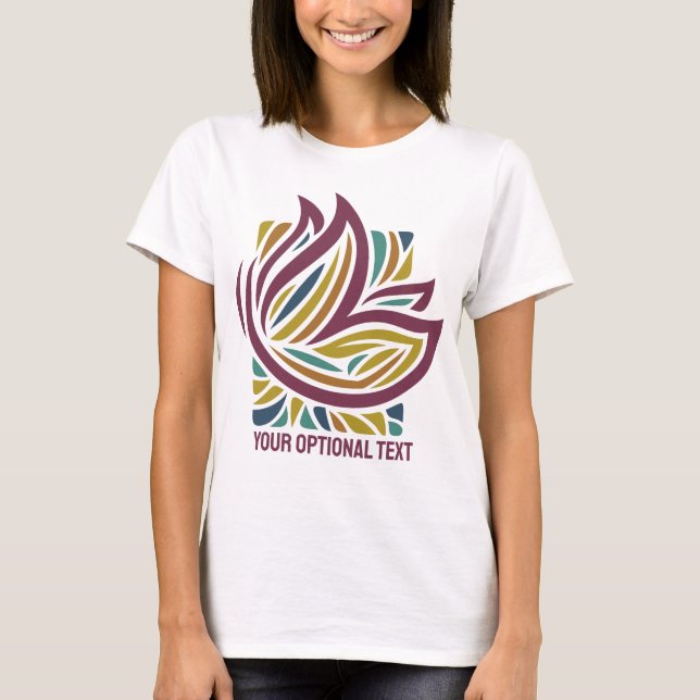 Camiseta Texto Opcional da Borboleta Estilizada (Frente)