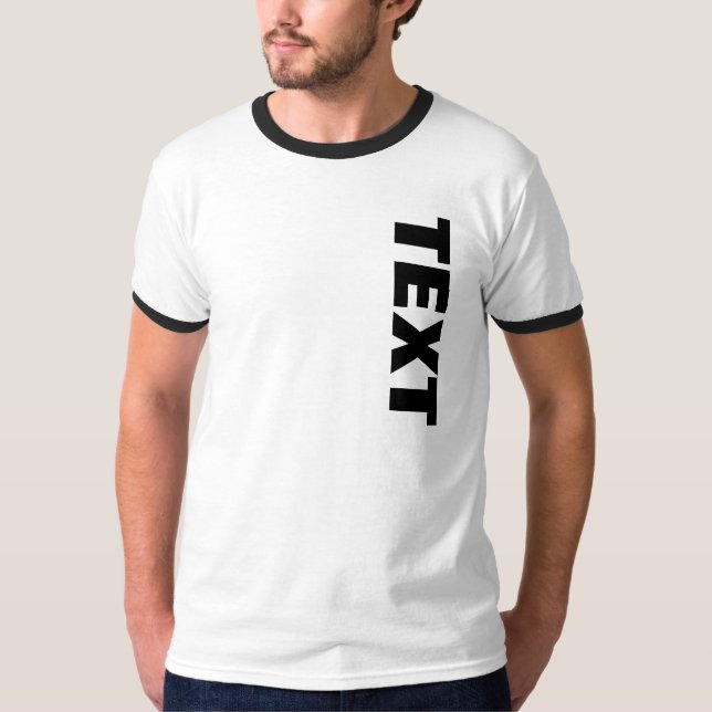 Camiseta Texto ou Nome Grande de Fonte Negrito de Tendência (Frente)