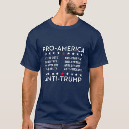 Camiseta Texto Personalizado Anti-Trump Pro-America