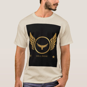 Camiseta Texto Personalizado Bem Feito Águia Imagem Areia C