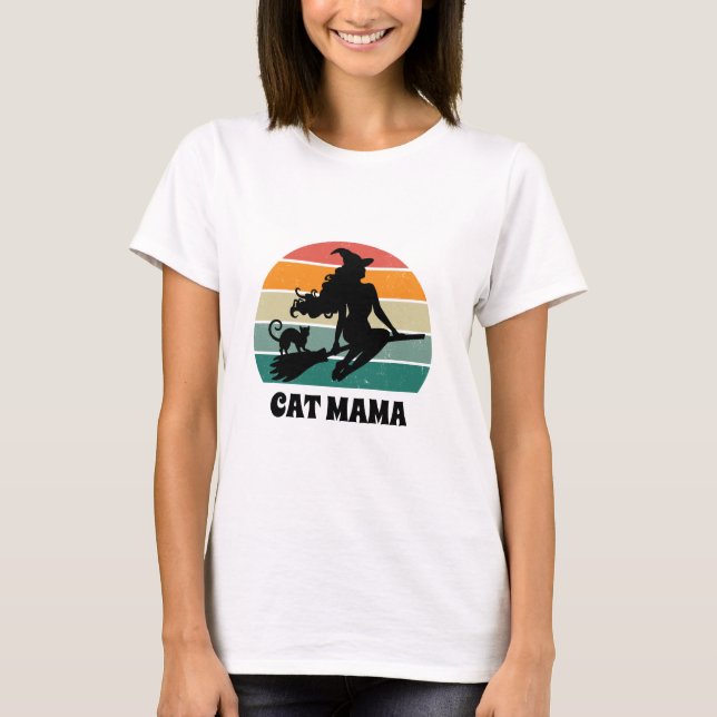 Camiseta Texto personalizado Cat Witold no halloween (Frente)