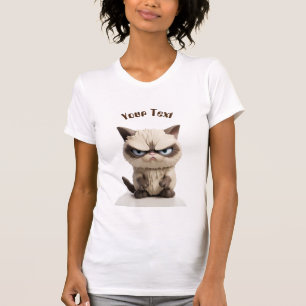 Camiseta Texto Personalizado com Cat Grumpy
