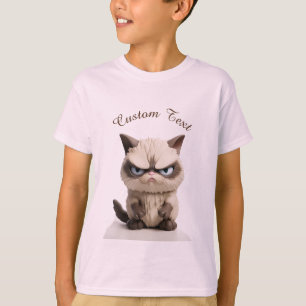 Camiseta Texto Personalizado com Cat Grumpy