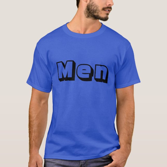 Camiseta Texto personalizado cor real profunda do homem enc (Frente)