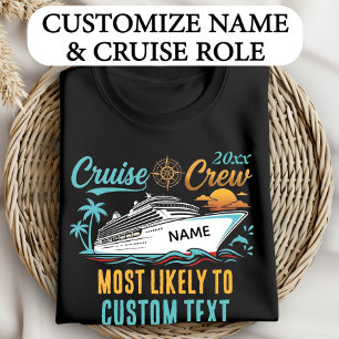 Camiseta Texto Personalizado Cruzeiro Tripulação Mais Prope