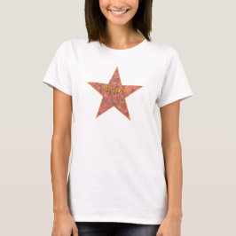 Camiseta Texto Personalizado da Estrela de Hollywood