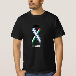 Camiseta Texto personalizado da Faixa de Paz Israel e Pales