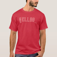 Texto personalizado de cor cardeal Camisa-T de hom