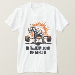 Camiseta Texto Personalizado de Dinossauro para Academia de