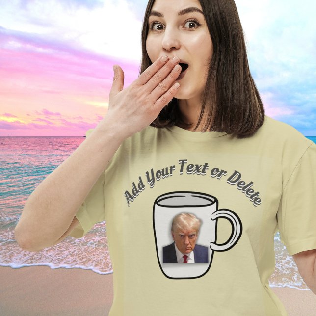 Camiseta Texto personalizado de Donald Trump Engraçado Polí (Criador carregado)