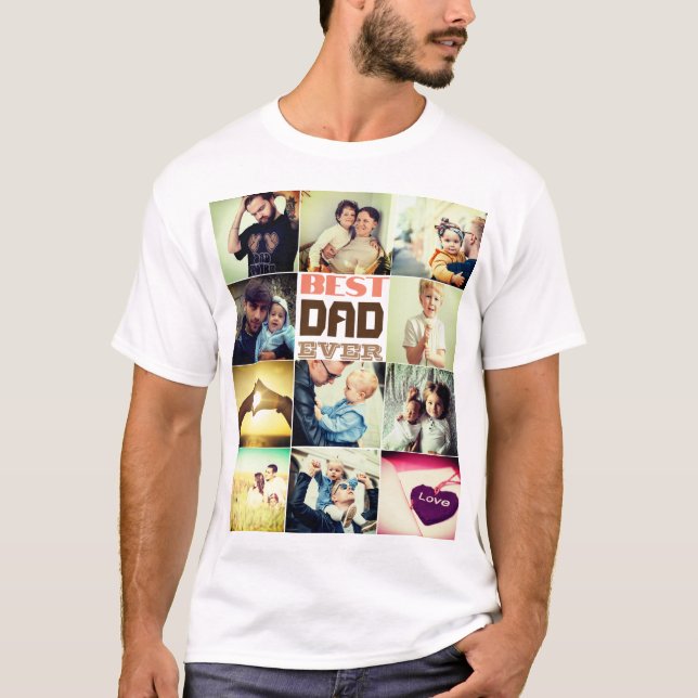 Camiseta Texto personalizado de foto filtrada personalizado (Frente)