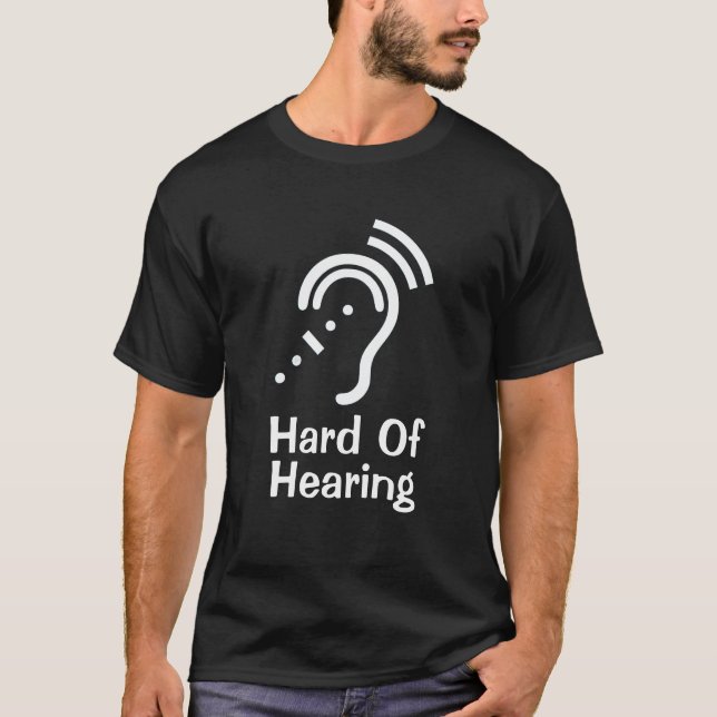 Camiseta Texto Personalizado Difícil de Ouvir (Frente)
