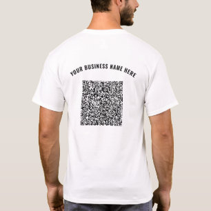 Camiseta Texto personalizado do código QR Texto comercial T
