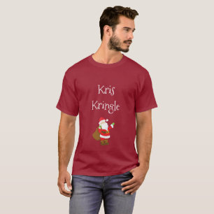 Camiseta Texto Personalizado do Kris Kringle aka Papai Noel