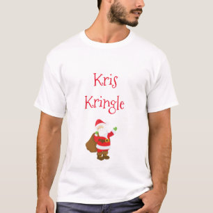 Camiseta Texto Personalizado do Kris Kringle aka Papai Noel