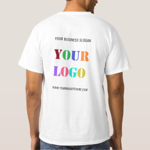 Camiseta Texto personalizado do logotipo comercial Site da