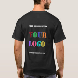 Camiseta Texto personalizado do logotipo da empresa Website