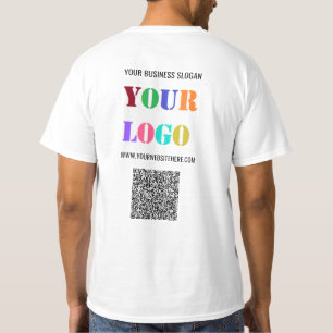 Camiseta Texto personalizado do logotipo de sua empresa e C