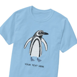Camiseta Texto Personalizado Do Pinguim Divertido
