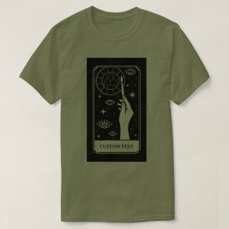 Camiseta texto personalizado do tarot do professor de arte