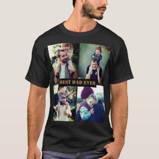 Camiseta Texto personalizado e foto x4