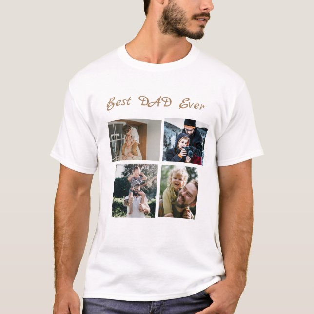 Camiseta Texto personalizado e imagem x4 T-Shirt (Frente)