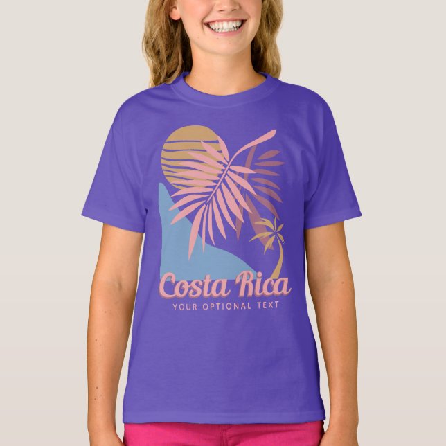 Camiseta Texto personalizado e nome Costa Rica (Frente)