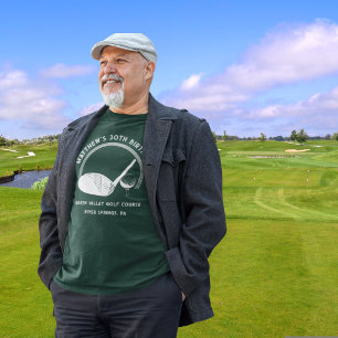 Camiseta Texto Personalizado Evento de Golfe Personalizado
