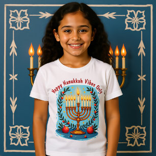Camiseta Texto personalizado Festival de Hanukkah Divertido