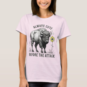 Camiseta Texto personalizado flor búfalo ocidental oeste am