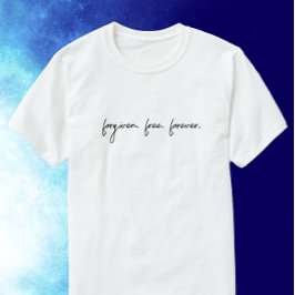 Camiseta Texto Personalizado Fordado Script Moderno Present